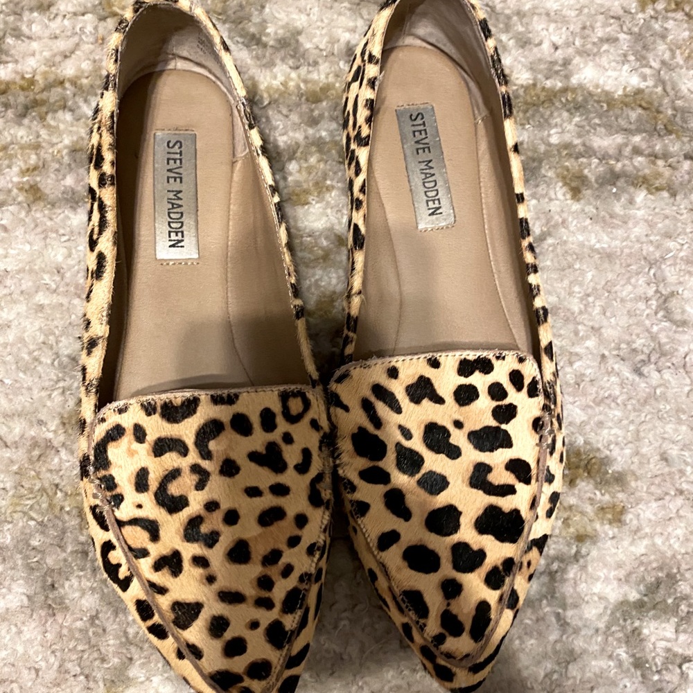 Steve Madden leopard flats